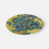 Irises付き花瓶by Vanゴッホ ペーパープレート (アングル)