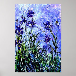 Irises by Claude Monet Poster ポスター