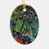 Irises by Vincent van ゴッホ、ヴィンテージ・ガーデン・アート セラミックオーナメント (裏面)