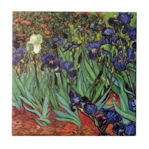 Irises by Vincent van ゴッホ、ヴィンテージ・ガーデン・アート タイル
