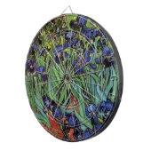 Irises by Vincent van ゴッホ、ヴィンテージ・ガーデン・アート ダーツボード (正面右)