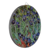 Irises by Vincent van ゴッホ、ヴィンテージ・ガーデン・アート ダーツボード (正面左)