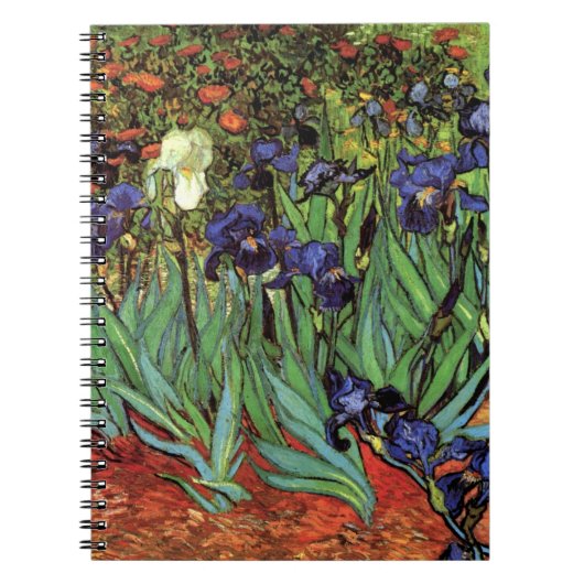 Irises by Vincent van ゴッホ、ヴィンテージ・ガーデン・アート ノートブック (正面)