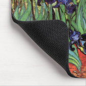 Irises by Vincent van ゴッホ、ヴィンテージ・ガーデン・アート マウスパッド (コーナー)