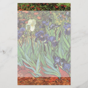 Irises by Vincent van ゴッホ、ヴィンテージ・ガーデン・アート 便箋