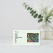 Irises by Vincent van ゴッホ、ヴィンテージ・ガーデン・アート 名刺 (スタンド正面)