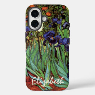 Irises by Vincent van ゴッホ、ヴィンテージ・ガーデン・アート iPhone 16ケース