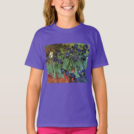 Irises by Vincent van ゴッホ、ヴィンテージ・ガーデン・アート Tシャツ (正面)