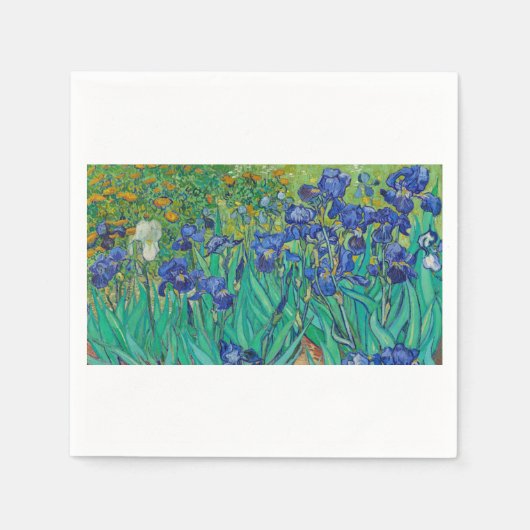 Irises by Vincent van Gogh スタンダードカクテルナプキン (正面)
