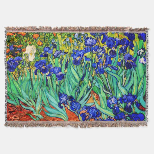 Irises by Vincent Van Gogh スローブランケット (正面)