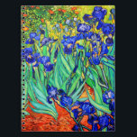 Irises by Vincent Van Gogh ノートブック<br><div class="desc">Vincent Van Gogh Irises . Painted in 1889 it is one of the painting he created in Saint Paul-de-Mausole asylum in Saint-Rémy-de-Provence in France. It is an oil painting. This fine art landscape oil painting depicts a field of iris flower plants. Vincent Van Gogh was a famous artist. He was...</div>