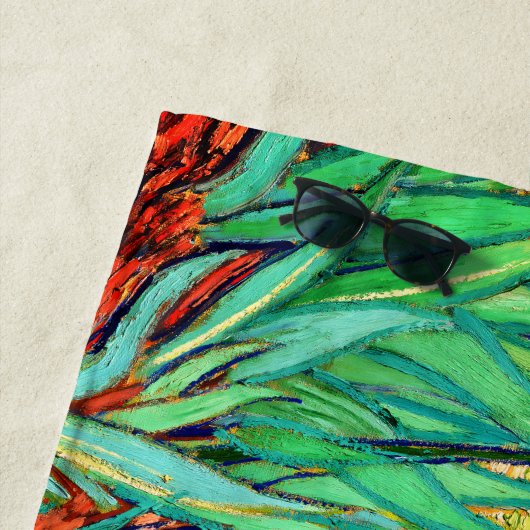 Irises by Vincent Van Gogh ビーチタオル (インサイチュ)