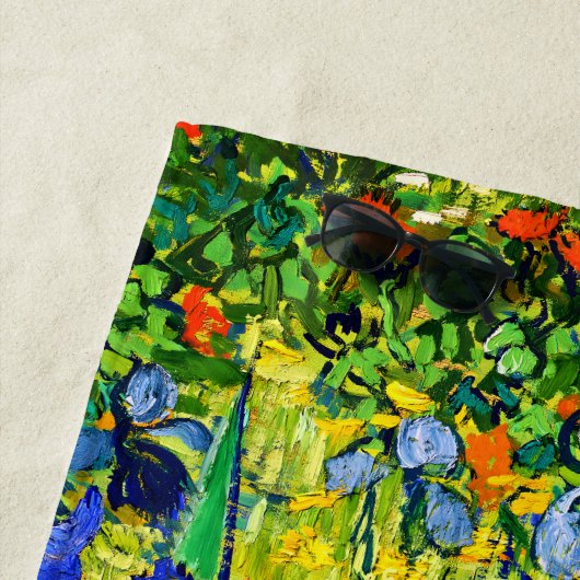 Irises by Vincent Van Gogh ビーチタオル (インサイチュ)
