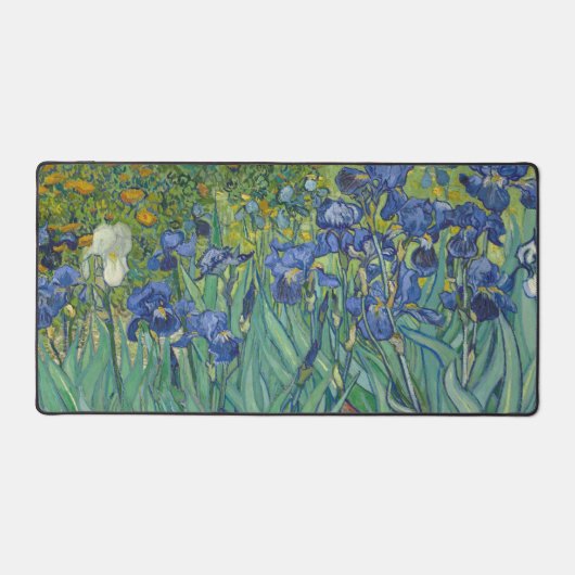 Irises, Floral Oil Painting, Vincent Van Gogh デスクマット (正面)