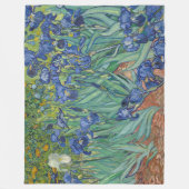 Irises, Floral Oil Painting, Vincent Van Gogh フリースブランケット (正面)