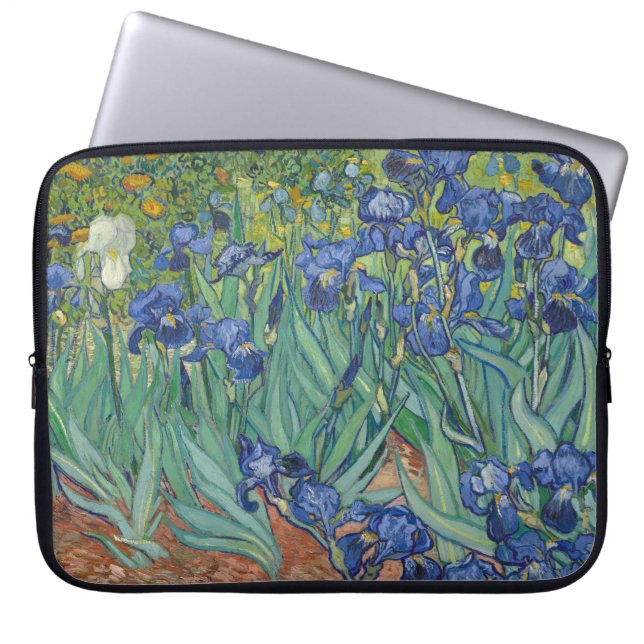 Irises, Floral Oil Painting, Vincent Van Gogh ラップトップスリーブ (正面)