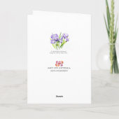 Irises Thank You Greeting Card サンキューカード (裏面)