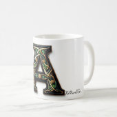 Irish A Monogram Coffee Mug コーヒーマグカップ (正面右)