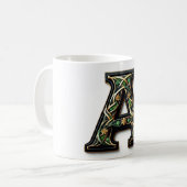 Irish A Monogram Coffee Mug コーヒーマグカップ (正面左)