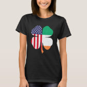 Irish American Clover Flag St. Patrick's Day Tシャツ (正面)