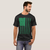 Irish American Flag C St Patricks Day Shamrock  1 Tシャツ (正面フル)