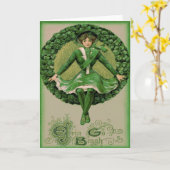 Irish+American+Flag+Harp+of+Erin+Shamrock カード (黄色い花)