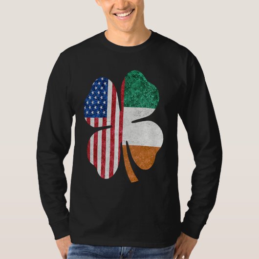 Irish American Flag Ireland Flag Patricks Day Sham Tシャツ (正面)