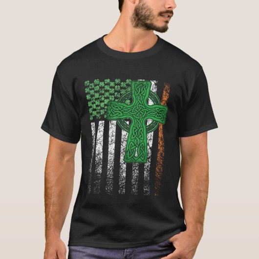 Irish American Flag Ireland Flag St Patricks Day C Tシャツ (正面)