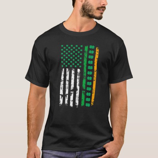 Irish American Flag Ireland Flag St Patricks Day L Tシャツ (正面)