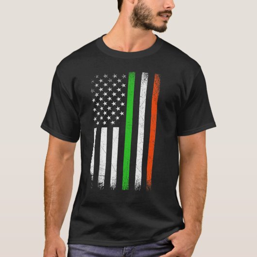 Irish American Flag Ireland Flag ST PATRICKS DAY L Tシャツ (正面)