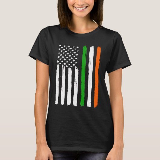 Irish American Flag Ireland Flag ST PATRICK'S DAY  Tシャツ (正面)