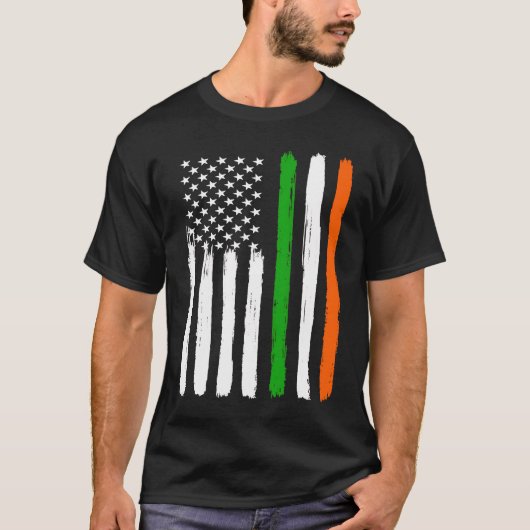 Irish American Flag Ireland Flag ST PATRICK'S DAY  Tシャツ (正面)