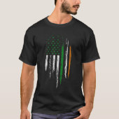 Irish American Flag Ireland Pride St Patrick's Day Tシャツ (正面)