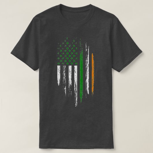Irish American Flag Ireland Pride St Patrick's Day Tシャツ (デザイン正面)