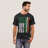 Irish American Flag Ireland St Patrick's Day Funny Tシャツ (正面フル)