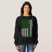 Irish American Flag Lucky Shamrock St Patrick's Da スウェットシャツ (正面フル)