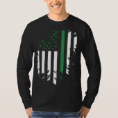 Irish American Flag St Patrick s Day Tシャツ (正面)