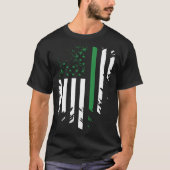 Irish American Flag St Patrick s Day Tシャツ (正面)