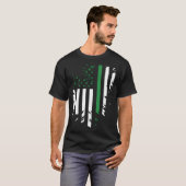 Irish American Flag St Patrick s Day Tシャツ (正面フル)