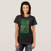 Irish American Flag St Patrick's Day One Lucky Nur Tシャツ (正面フル)