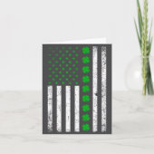 Irish American Flag St. Patrick's Day Shamrock  カード (正面)