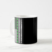 Irish American Flag St. Patrick's Day Shamrock  コーヒーマグカップ (正面左)