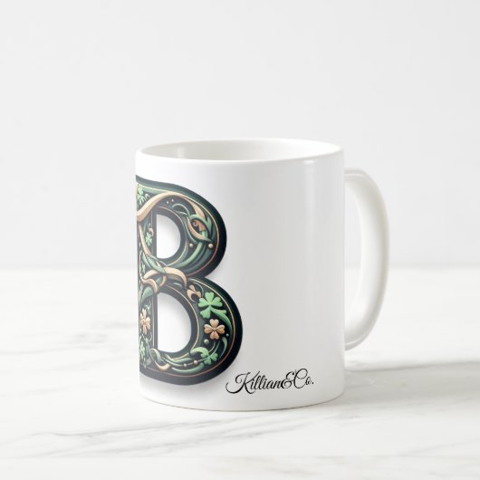 Irish B Monogram Mug コーヒーマグカップ (正面右)