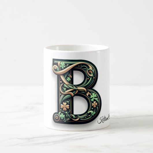 Irish B Monogram Mug コーヒーマグカップ (中央)
