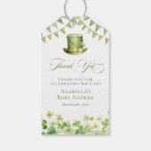 Irish Baby Shower Thank You Green Shamrock Favor ギフトタグ (裏面)