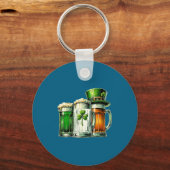 Irish Beer Ireland Flag St Patricks Day  キーホルダー (正面)