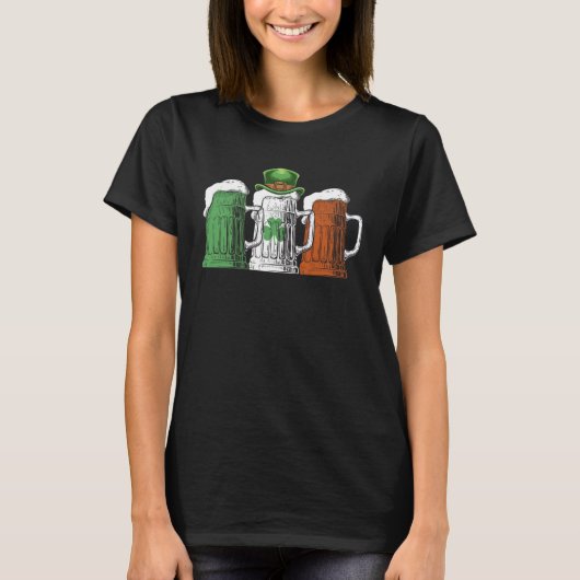 Irish Beer Ireland Flag St Patricks Day Beer  Men  Tシャツ (正面)