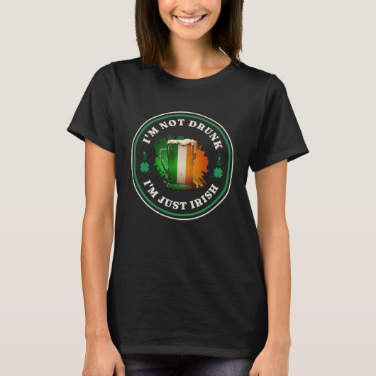 Irish Beer Ireland Flag St Patricks Day  Drinking  Tシャツ (正面)