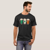 Irish Beer Ireland Flag St Patricks Day Shamrock D Tシャツ (正面フル)