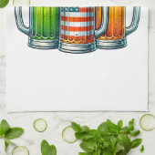 Irish Beer Ireland St Patricks Day Drinking Party キッチンタオル (折り畳み)